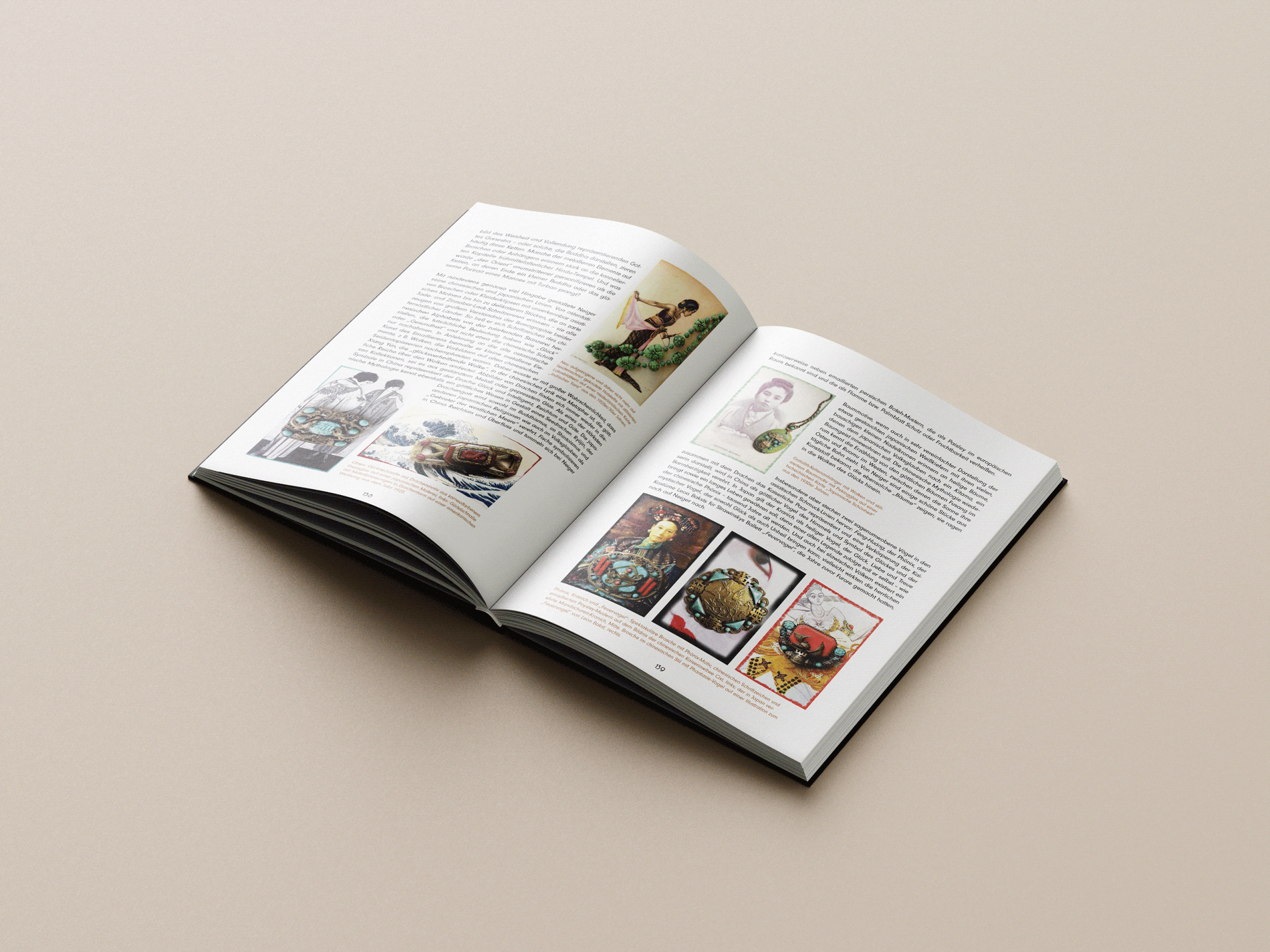 Aufgeklappte Innenseite Die Gebrüder Neiger auf beigem Grund Aufgeklappte Innenseite Die Gebrüder Neiger auf beigem Grund